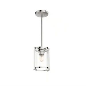 Hunter Astwood 1-Light Mini Pendant Light in Polished Nickel, model 19004